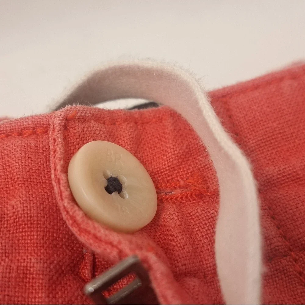 Banana Republic Men's Shorts 100% Linen Orange Drawstring HQ Size 36 Actual 38